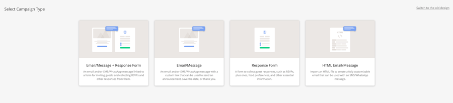 Communications campaign screen