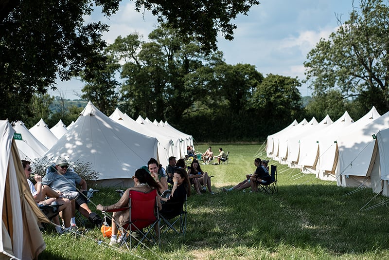 Ziggucamp tents by day