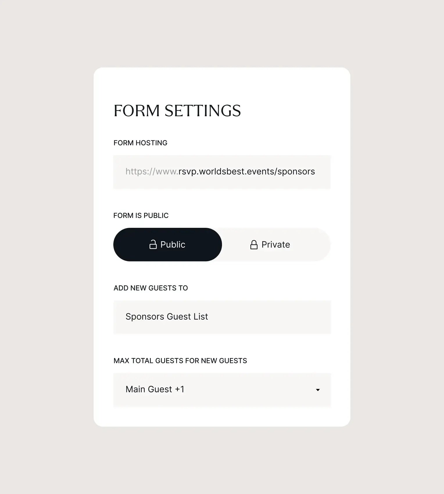 private public events