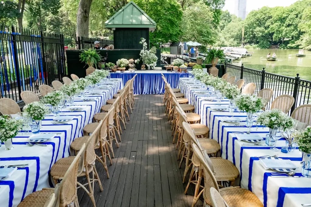 House of Frank & Eileen x Chloe Fineman and Ellen Gunn Event at Central Park Boathouse, NYC.