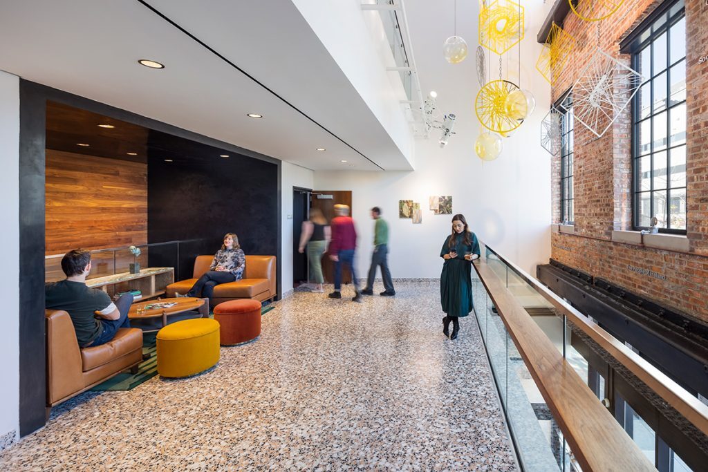 The mezzanine floor at the Irish Arts Center