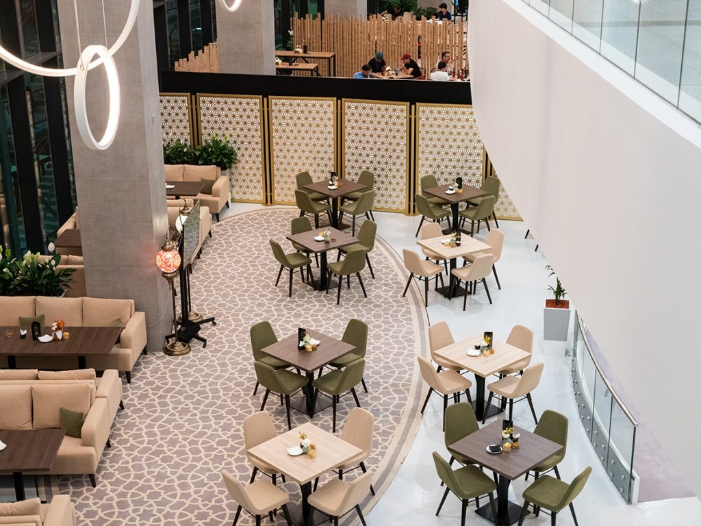 An exclusive hospitality lounge at a sporting event