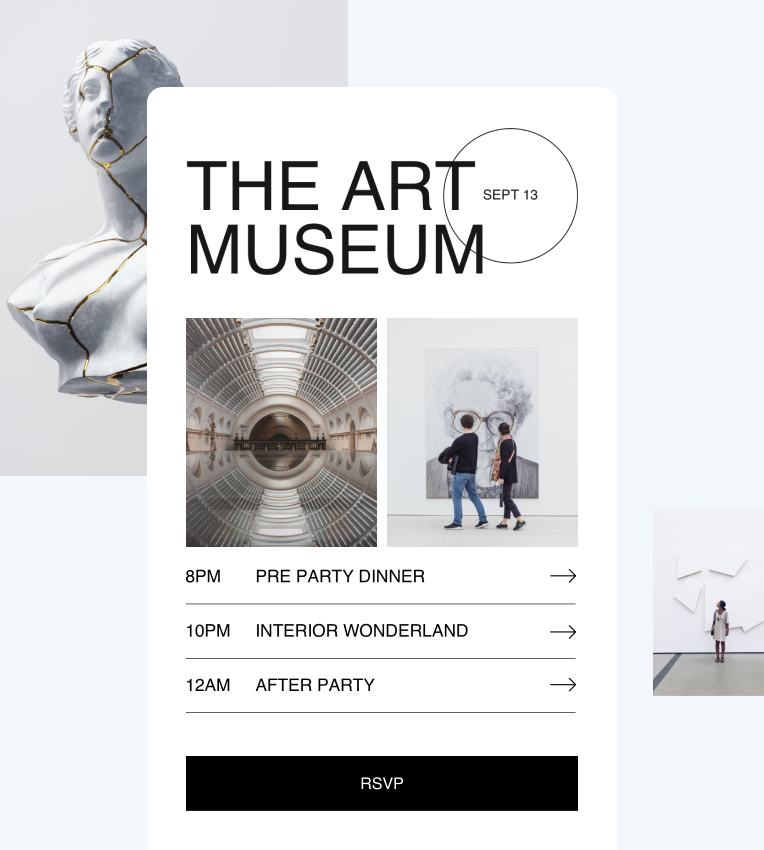 the art museum event invitation