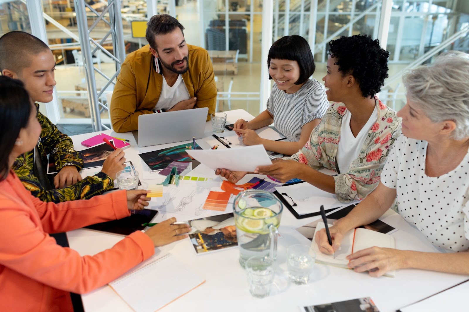 diverse group of people event planning