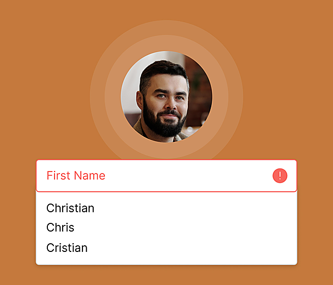 Guest first-name field with data conflicts to be resolved